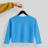 Crop Tees Full Sleeve (100% Cotton Fleece) - Sky Blue