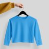 Crop Tees Full Sleeve (100% Cotton Fleece) - Sky Blue