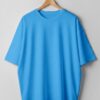 Drop Shoulder(100% Cotton Single Jersey) - Sky Blue