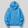 Kids Hoodie With Zip- Sky Blue