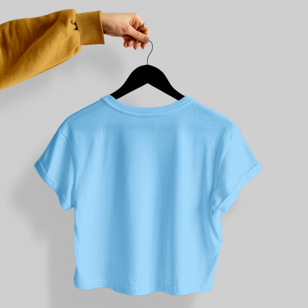 Crop Tees – (100% Cotton French Terry) - Sky Blue