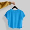 Crop Tees – (100% Cotton French Terry) - Sky Blue
