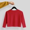 Crop Tees Full Sleeve (100% Cotton Fleece)- Red