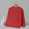 13-V - Neck Full Sleeve - back- red V Neck Full Sleeve(100% Cotton Single Jersey) – Red