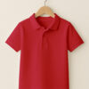 Kids  Polo (100% Cotton Airtex) –  Red