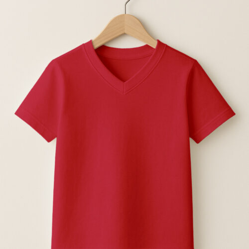 Kid – V Neck – Red