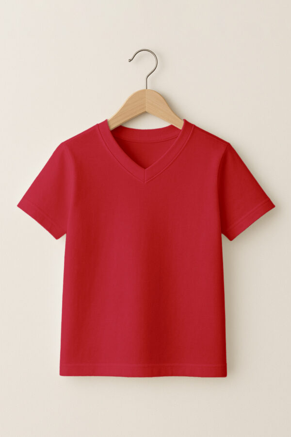 Kid – V Neck (OE Single Jersey)– Red