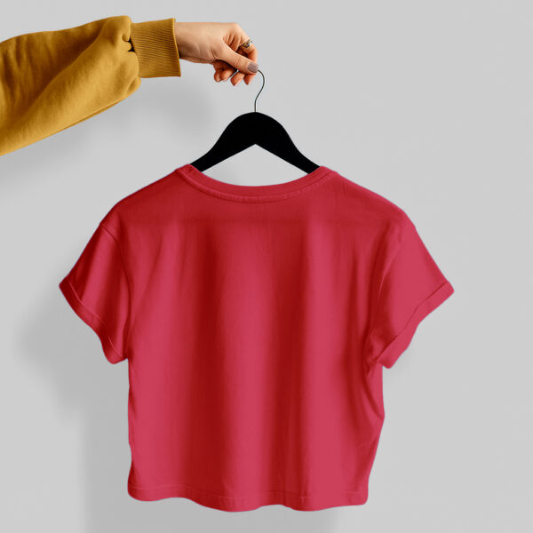 Crop Tees – (100% Cotton French Terry) - Red