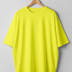 Drop Shoulder(100% Cotton Single Jersey) - Yellow