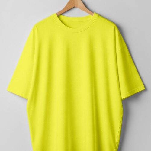 Drop Shoulder(100% Cotton Single Jersey) - Yellow