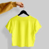 Crop Tees (100% Cotton Fleece) – Lemon Yellow