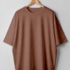 Drop Shoulder(100% Cotton Single Jersey) - Brown
