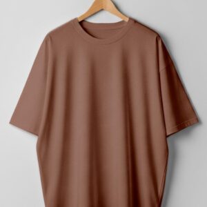 Drop Shoulder(100% Cotton Single Jersey) - Brown