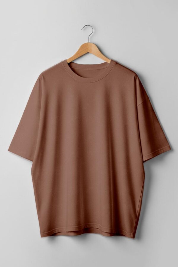 Drop Shoulder(100% Cotton Single Jersey) - Brown
