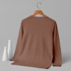 V Neck Full Sleeve(100% Cotton Single Jersey) – Brown
