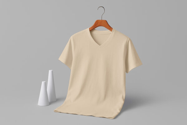 V Neck(100% Cotton Single Jersey) - Sandal