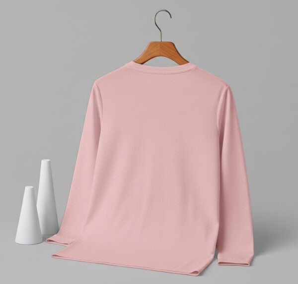 V Neck Full Sleeve(OE Single Jersey) – Baby Pink