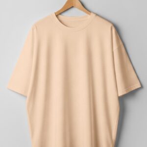 Drop Shoulder(100% Cotton Single Jersey)-  Lite Orange