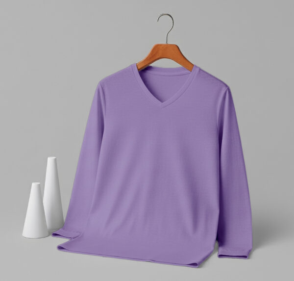 V Neck Full Sleeve (OE Single Jersey) – Lavender