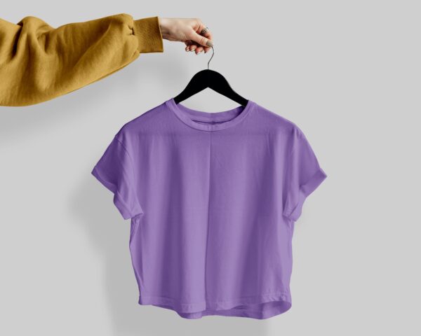 Crop Tees (100% Cotton Fleece) – Lavender