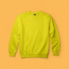 8MbOg11 Womens Sweatshirt – 100% Cotton French Terry – 240 GSM – Lime Yellow