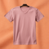 V Neck(100% Cotton Single Jersey) - Baby Pink