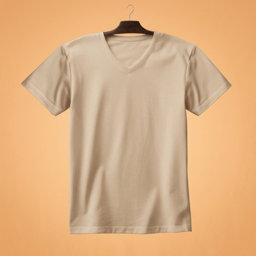 V Neck(100% Cotton Single Jersey) - Sandal