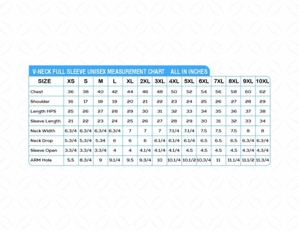 V Neck Full Sleeve(100% Cotton Single Jersey) - Yellow