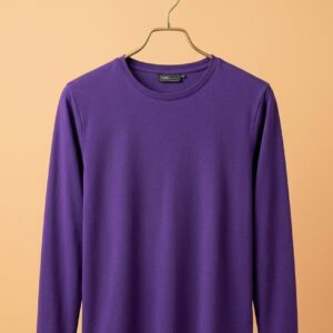 Round Neck Full Sleeve(100% Cotton Single Jersey) - Lavender