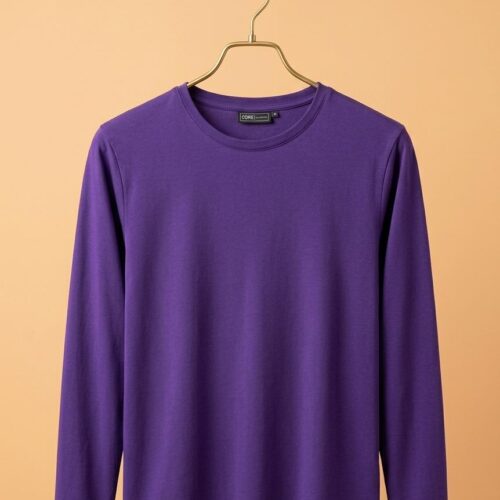 WhatsApp Image 2026-04-02 at 10.54.33 AM Round Neck Full Sleeve(100% Cotton Single Jersey) - Lavender