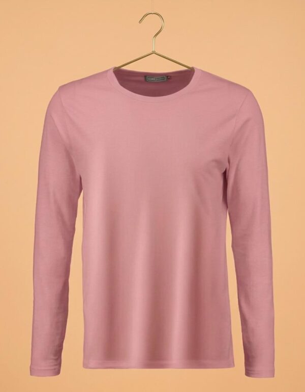 Round Neck Full Sleeve(100% Cotton Single Jersey) - Pink