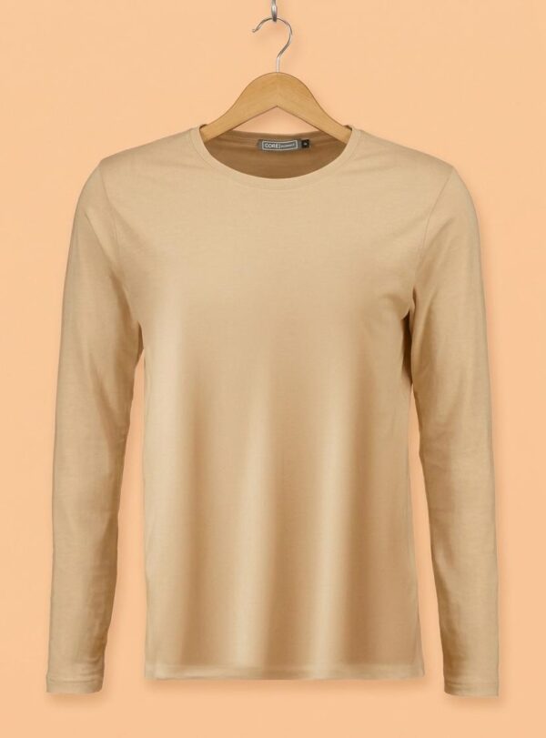 Round Neck Full Sleeve(100% Cotton Single Jersey) - Sandal