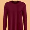 Round Neck Full Sleeve(100% Cotton Single Jersey) - Maroon