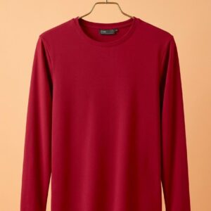 Round Neck Full Sleeve(100% Cotton Single Jersey) - Red