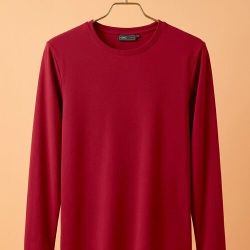WhatsApp Image 2026-04-02 at 10.58.29 AM Round Neck Full Sleeve(100% Cotton Single Jersey) - Red