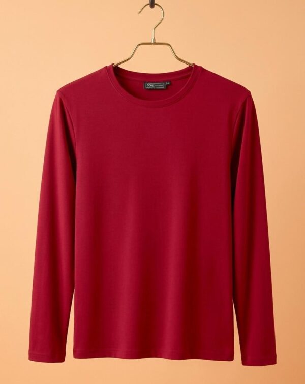 WhatsApp Image 2026-04-02 at 10.58.29 AM Round Neck Full Sleeve(100% Cotton Single Jersey) - Red