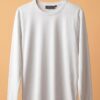 Round Neck Full Sleeve(100% Cotton Single Jersey) - White