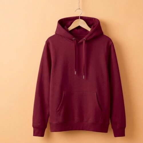 WhatsApp Image 2026-04-02 at 12.50.06 PM (1) Men’s Hoodie(100% Cotton Fleece) – Maroon