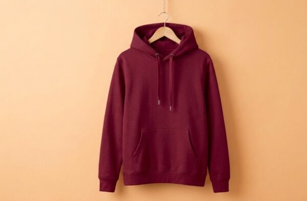 Men’s Hoodie(100% Cotton Fleece) – Maroon