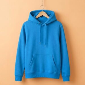 Men’s Hoodie(100% Cotton Fleece) – Sky Blue
