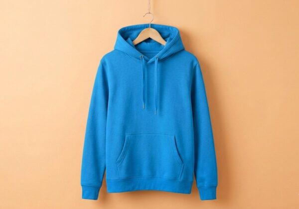 Men’s Hoodie(100% Cotton Fleece) – Sky Blue