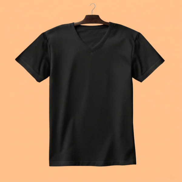 WhatsApp Image 2026-04-06 at 1.25.53 PM (3) Women's V Neck(100% Cotton Single Jersey) – Black