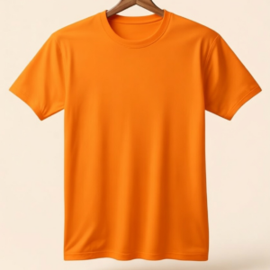 Women's  Round Neck(100% Cotton Single Jersey)-  Orange