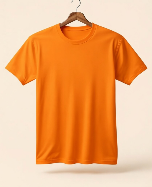 XCfKG Women's Round Neck(100% Cotton Single Jersey)- Orange