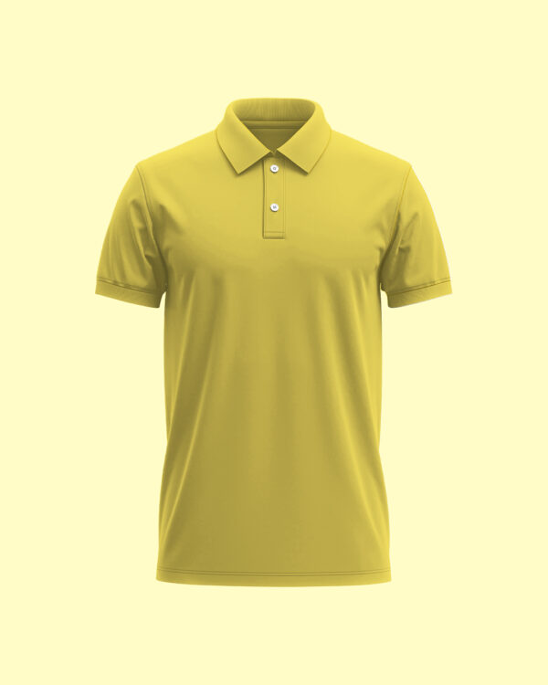 YELLOW - WORK FILE Men's Polo T-Shirt (Mars Fabric) - Yellow