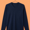 V Neck Full Sleeve(100% Cotton Single Jersey) – Navy
