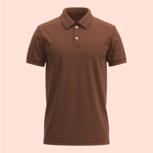 Men's Polo T-Shirt (Mars Fabric) - Brown