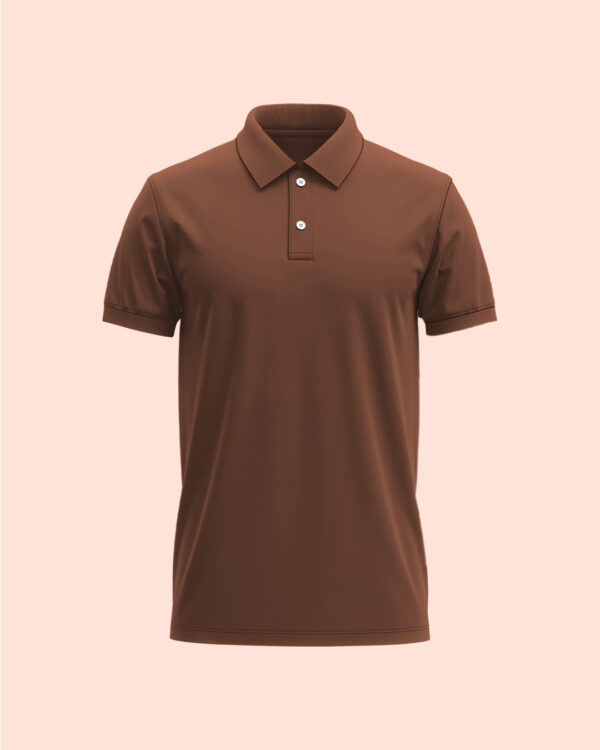 Men's Polo T-Shirt (Mars Fabric) - Brown