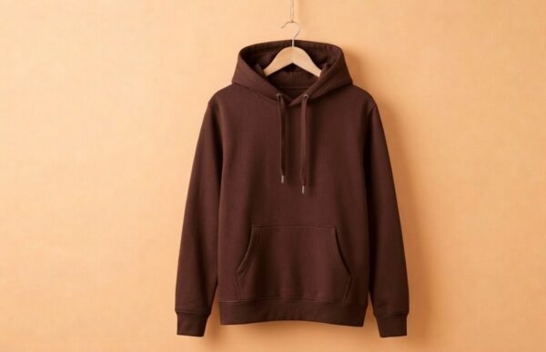 Men’s Hoodie(100% Cotton Fleece) – Brown