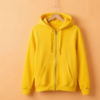 Hoodie With Zip (100% Cotton Fleece) – Lemon Yellow